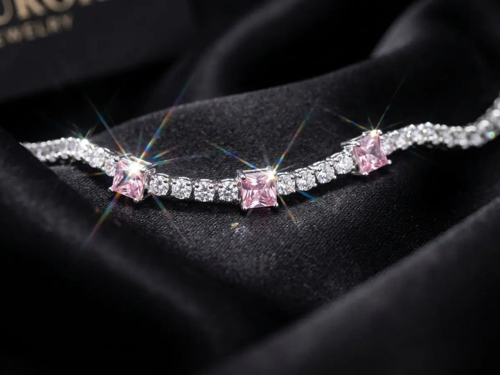 Pink Princess Tennis Bracelet - jewelbysitara