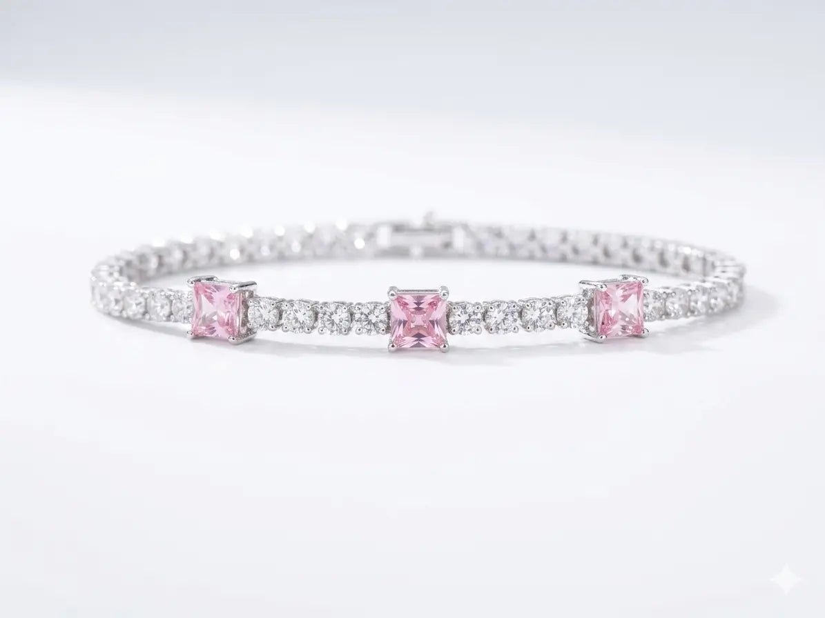 Pink Princess Tennis Bracelet - jewelbysitara