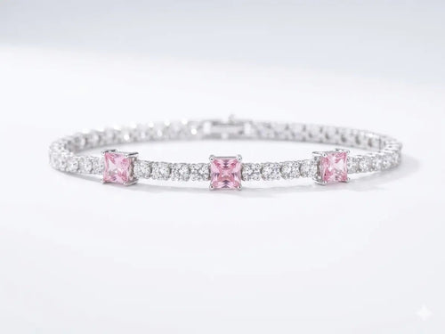Pink Princess Tennis Bracelet - jewelbysitara